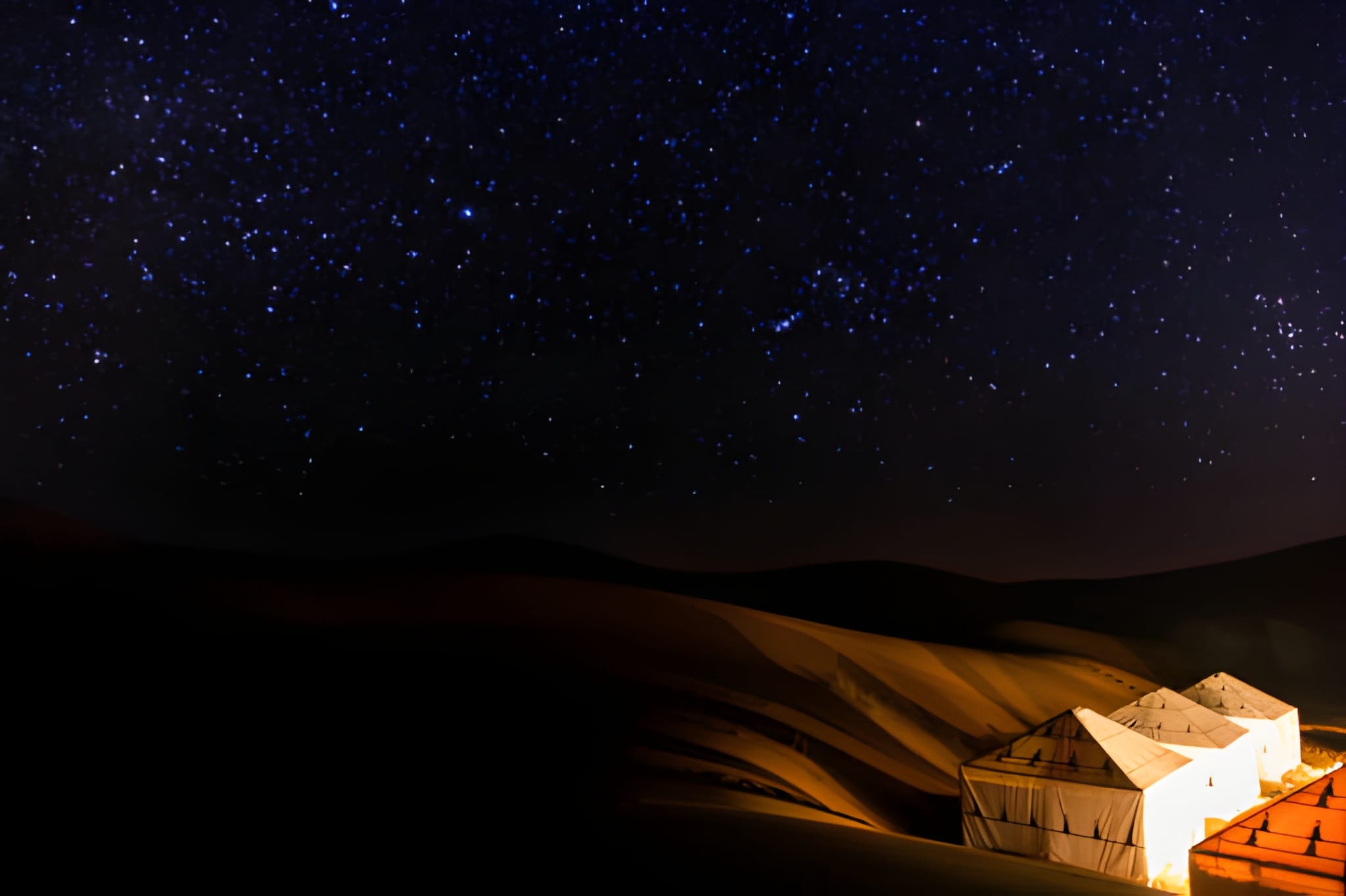 Desert camp night