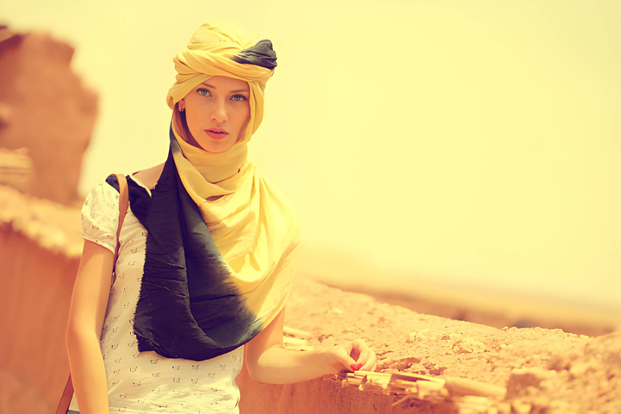Traditional scarf and local vibe